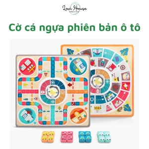 Cờ Cá Ngựa Phiên Bản Ô Tô Tích Hợp 2 Trò Chơi Chất Liệu Gỗ Hình Ảnh Siêu Dễ Thương Cho Bé Và Gia Đình Vui Chơi Giải Trí - Lavi House