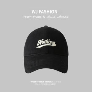 【WJ】Letter embroidery sun shading baseball cap for women Outdoor running cycling soft top duckbill cap for men