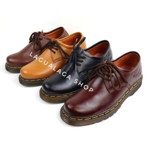 Sepatu Boots Pria Low Boot 3 Hole Like Docmart Kulit Sapi 1060