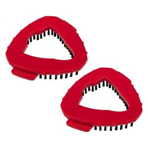 2 Piece Spin Mop Head Replacement Set Ergonomic Triangular Base Washable Microfiber Pads Enhances Cleaning Performances