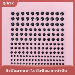 【QrhYK】 สติกเกอร์พลอยเทียม3456มม. 1แผ่น165ชิ้นสติกเกอร์ประดับคริสตัลอัญมณีมีกาวในตัวสติกเกอร์ตกแต่งแบบทำมือ