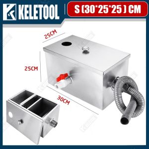 Grease Trap 4 Lapisan Stainless Steel Ukuran besar Penyaring Lemak Dapur saringan lemak 60*30*30cm bagus