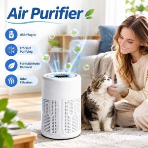 PHANT Efficient Purifying Air Purifier USB Plug in Formaldehyde Removal Air Cleaner Mini  Air Purifier Odor Filtration Negative Ion Purifier Household