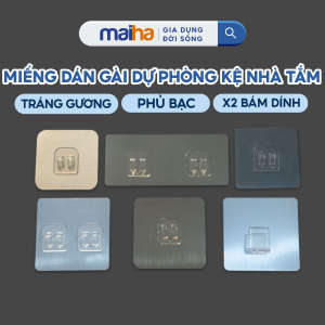 Miếng Dán Dự Phòng Treo Kệ Tam Giác Móc Gài Giá Kệ Inox Tráng Gương Phủ Bạc Siêu Dính Chịu Tải Tốt