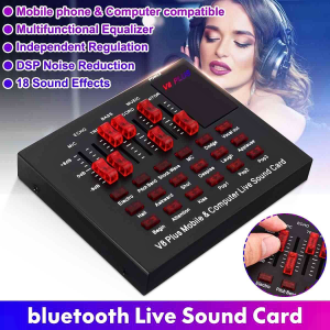 READY TaffSTUDIO V8 Plus Sound card Soundcard Bluetooth Live Streaming Audio USB External Broadcast