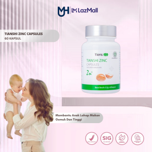 Tiens - Zinc Capsules Vitamin Penambah Nafsu Makan Anak | Vitamin Penambah Berat Badan | Vitamin Penggemuk Badan