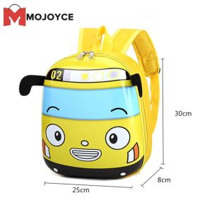 MOJOYCE Adorable 3D Bus Backpack for Kids Small Kindergarten Rucksack Lightweight School Bag