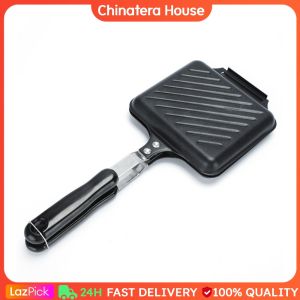 Pancake Roast Grill Nonstick Bread Toast Frying Pan Detachable Iron Grilled Rapid Heating Household Kitchen Accessories