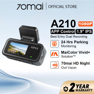 70mai A210 Dashcam 1080P Dual Channel Full HD+HDR 24H Parking Surveillance 1.9-Inch LED Screen DashCam