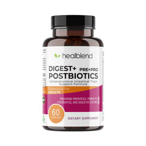 Digestive Probiotics for Adults with Digestive Enzymes & Postbotics 60/120 Capsules Comprehensive Gut Support