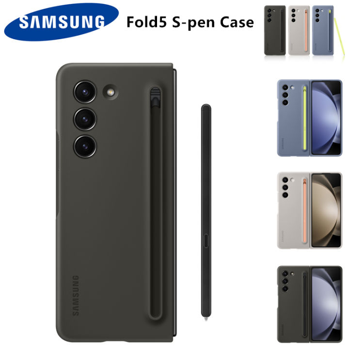 Asal Samsung Galaxy Z Fold5 dengan S Pen silikon kes berdiri Cover ...