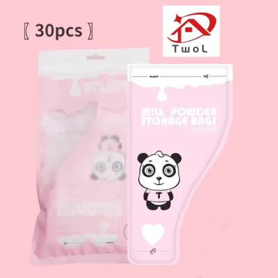 TWOL SHOP 30pcs/pack Milk Powder Storage Bag Portable Disposable Double-track Sealed Leakproof