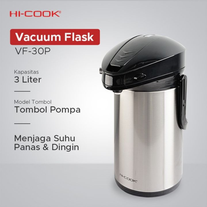 HI-COOK VACUUM FLASK THERMOS TERMOS AIR STAINLESS VF-30P L