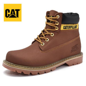 Caterpillar shoes for men original new bright leather safety boots for men CAT steel toe outdoor work boots safety shoes
