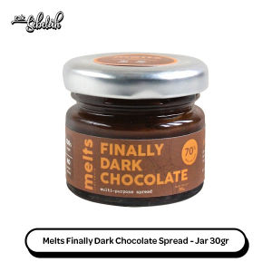Melts Finally Dark Chocolate Spread 30g - Selai Cokelat Healthy | Plant Based | Vegan | Halal | Rak Sebelah
