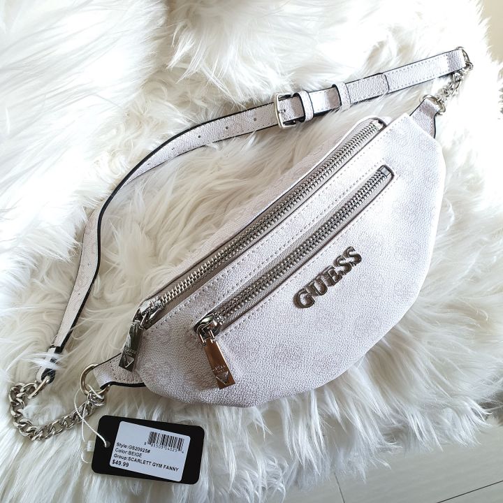 Limited Edition Guess Vikky G Quatro Women s Belt Bag White Lazada PH