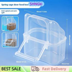 SHNGki Large Capacity Bird Feeder Box Anti-Splash Bird Food Dispenser Durable Parrot Feeding Box For Small Medium Birds