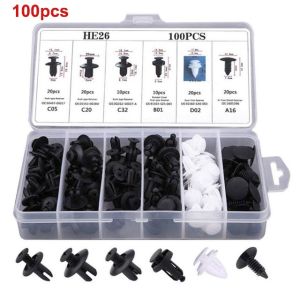 100 pcs Auto Fastener Clip Mixed Car Body Push Retainer Pin Rivet Bumper Mobil Alat