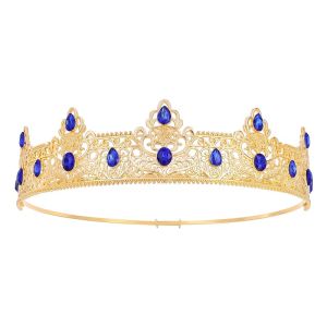 Gold King Crown for Men Decoration for Birthday Prom Party Costume Wedding Halloween Fathers Day Gift for Men Father Husband Friend