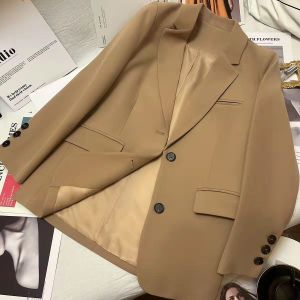 Niceaay With inner linings 2023 Spring and Autumn Korean Long sleeve Formal Clothes Solid Color Long sleeve business Blazer For women korean style