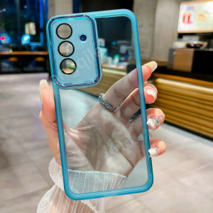 For Samsung Galaxy A56 A36 A26 A16 A06 5G 4G 2025 2024 Silicone Transparent Phone Case Shockproof Back Cover Camera Electroplated Lens Protection Soft Clear Casing