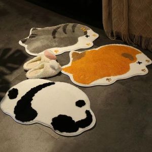 Women Living Room Bathroom Floor Carpet Fabric Mat Quick Drying Fashion Cute Cartoon Soft Anti-Slip A-004