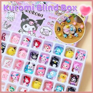 Sanrio Blind Box 40 Holes Kuromi Pendant Keychain Girls Surprise Blind Box Birthday Gifts