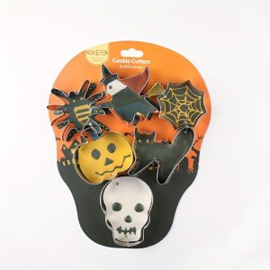 ฮาโลวีนทรงกลมของแอนนี่สแตนเลสชุดมีดตัดคุกกี้สำหรับการอบและฟองดองตกแต่งที่สร้างสรรค์