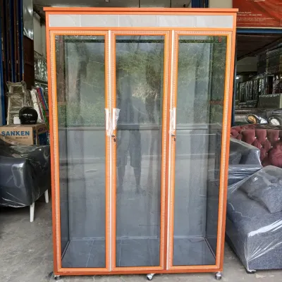 LEMARI PAKAIAN GAMIS ALUMUNIUM KACA 3 PINTU SERANG KOTA DAN CILEGON GRATIS ONGKIR