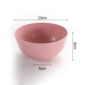 Nipiin 12cm Eco-Friendly Wheat Straw Multi-Color Bowls Set for Rice Snack and Soup