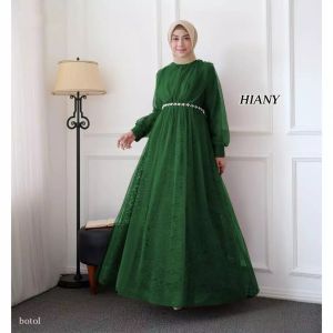 NEW GAMIS PREMIUM MEWAH/GAMIS HIANY/TANGAN BALON/L & XL/ASLI TEBAL