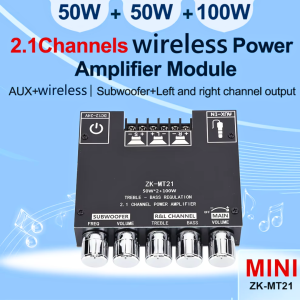 HongX Audio Ampli Amplifier Bluetooth super bass Subwoofer 12 24 V 5.0 AUX 2.1 Channel ZK-MT21