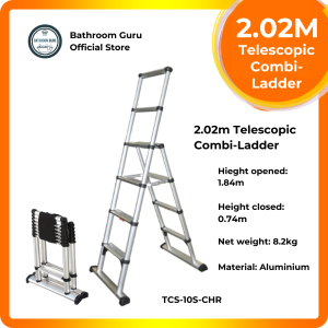 Telescopics Aluminium Combi Ladder 2.02m / 2.6m / 3.2m