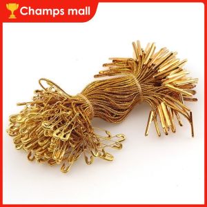 100Pcs Christmas Gift Packaging Tag Rope Golden Pin Rope DIY Tag Line Label Lanyard For DIY Tag