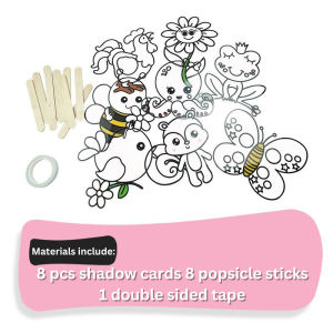 Bahan DIY Kraftangan Tadika Aktiviti Tangan Mewarna Kreatif Anak Perempuan Prasekolah Belajar Awal Kindergarten DIY Creative Early Education Class Art Coloring Outdoor Light Shadow 幼儿园手工制作材料diy创意女孩早教小班美工区涂色填色户外光影 A329