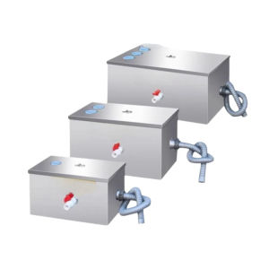 SZXBOGS Stainless Steel Grease Trap with Handle Widened Inlet Outlet Water Oil Filter Kit Thickened Sink Oil Water Separator Resturant