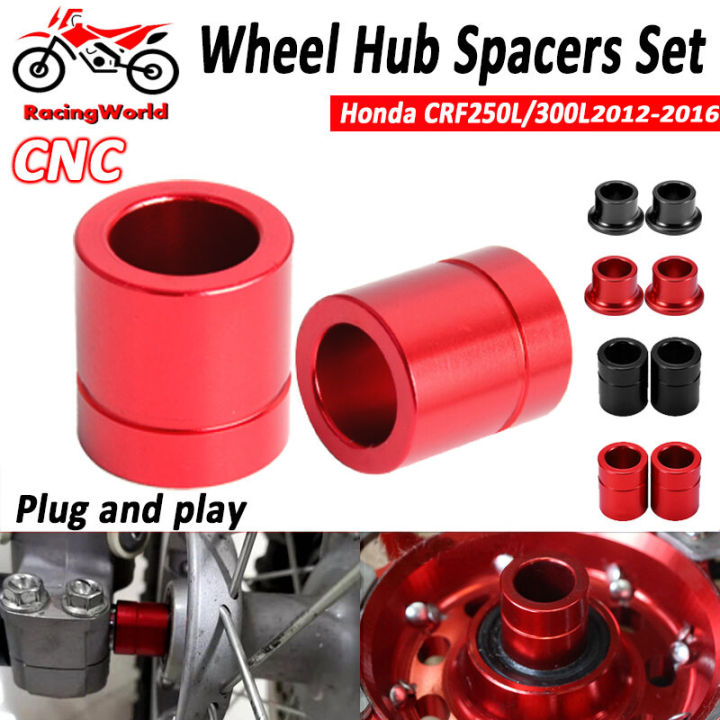 Motorcycle Aluminum Front Rear Wheel Hub Spacers Set For Honda