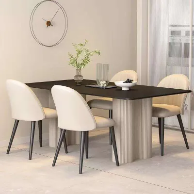 Sintered Stone Table Italian Style Modern Minimalist Black Rectangular Small Apartment​ 0ad26