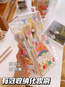 Kbaguni Acrylic Stationery Organizer Transparent with Dustcover for Office Desk & School Use Large Storage Box Dustproof Cover 桌面文具收纳盒
