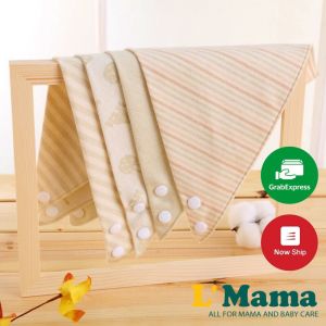 Khăn Yếm Tam Giác 2 Cúc Bấm Bin BB Chất Liệu Cotton Hữu Cơ 100% Cao Cấp Siêu Mềm Cho Bé