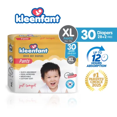 Kleenfant Baby Pull-up Pants Diaper Medium-XXXL (30 Pads) Disposable Diaper Baby Essentials
