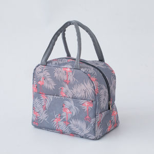 mumuso กระเป๋าใส่กล่องข้าว มีหูหิ้ว กระเป๋าเก็บอุณหภูมิ เก็บความร้อน/เย็นได้ รุ่นมีฟลอยด์ แบบซิป กระเป๋าถือ กระเป๋าใส่อาหาร ใส่ขวดนม