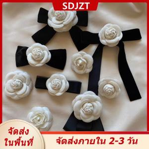 [COD] SDJZT Ship within 24 hours เข็มกลัดดอกไม้คาเมลเลียใหม่เข็มกลัดผูกโบว์กำมะหยี่สำหรับผู้หญิงเสื้อสไตล์วิทยาลัยเข็มกลัดติดปกเสื้อสำหรับงานแต่งงานแนววินเทจสำหรับผู้หญิง