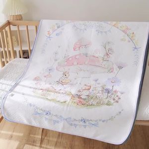 Washable Bed Protection Pad with child-oriented design waterproof and stain-resistant for nursery bedroom or caregiving use decorative finish.
