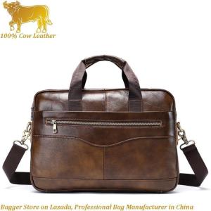 Royal Bagger Laptop Briefcase Handbags For Men Genuine Cow Leather Shoulder Sling Bag Europe Style Business Casual Handbag Messenger Bags Man