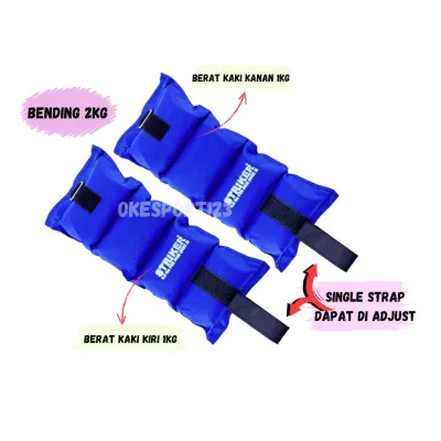 BENDING PEMBERAT KAKI 2KG – Ankle Weights untuk Latihan Otot & Kardio