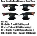4PC Perodua Axia Car Door Handle Cover 3D Carbon Black Door Handle Inner Bowl Trim Protector Car Accessories Door Handle Guard Sticker Anti Scratch Anti Collision Protections Cover Pintu Pemegang Kereta Axia 2014-2022. 
