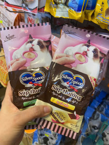 SILVER SPOON – SÚP THƯỞNG CHO MÈO DẠNG THÌA – NGON MÊ LY | HỘP 10 THÌA