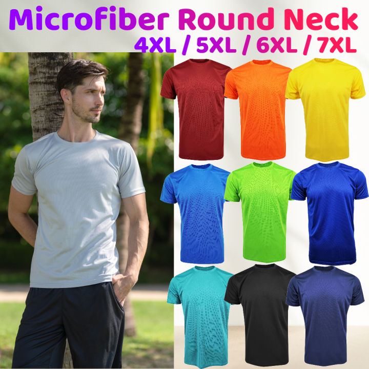 BIG SIZE 4XL 5XL 6XL 7XL Microfiber T Shirt Jersey T Shirt Baju Jersi Round Neck T Shirt Baju Lelaki Color T Shirt Unisex 7XL Plus Size T Shirt Baju Saiz Besar Plus Size T Shirt Extra Large Size T Shi...