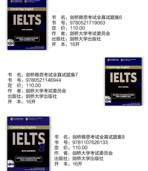 Cambridge IELTS Academic with Answer and Audio 4-20 | Lazada Singapore